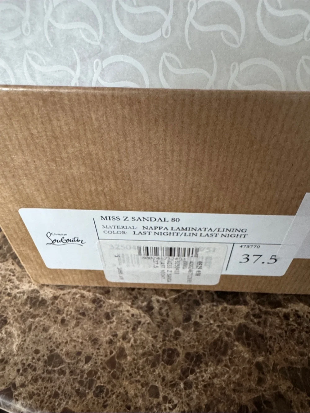 Christian Louboutin miss z sandal last night metallic blue stiletto sz 37.5